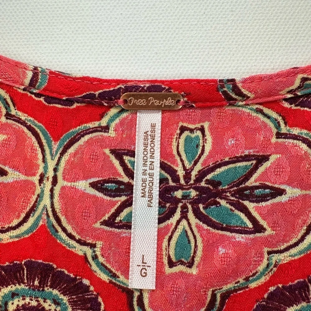 Free People Pink Floral Blouse